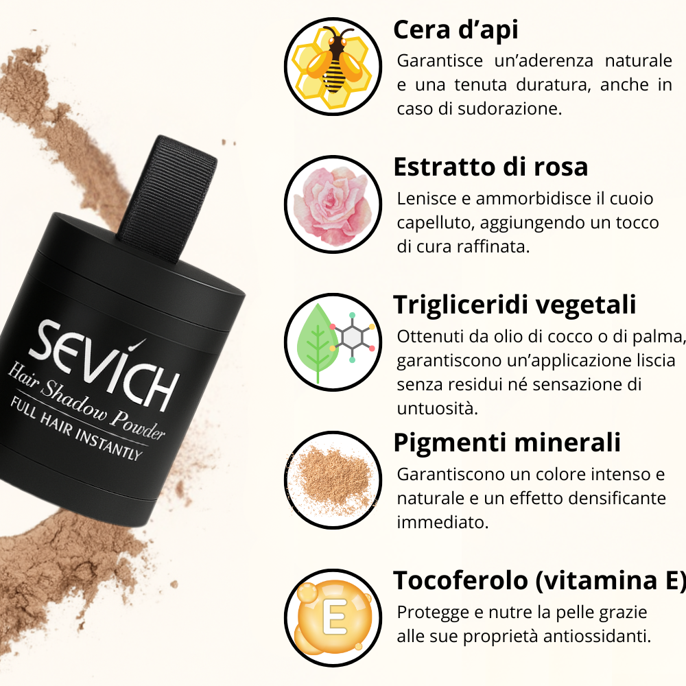 Polvere camuffante per capelli