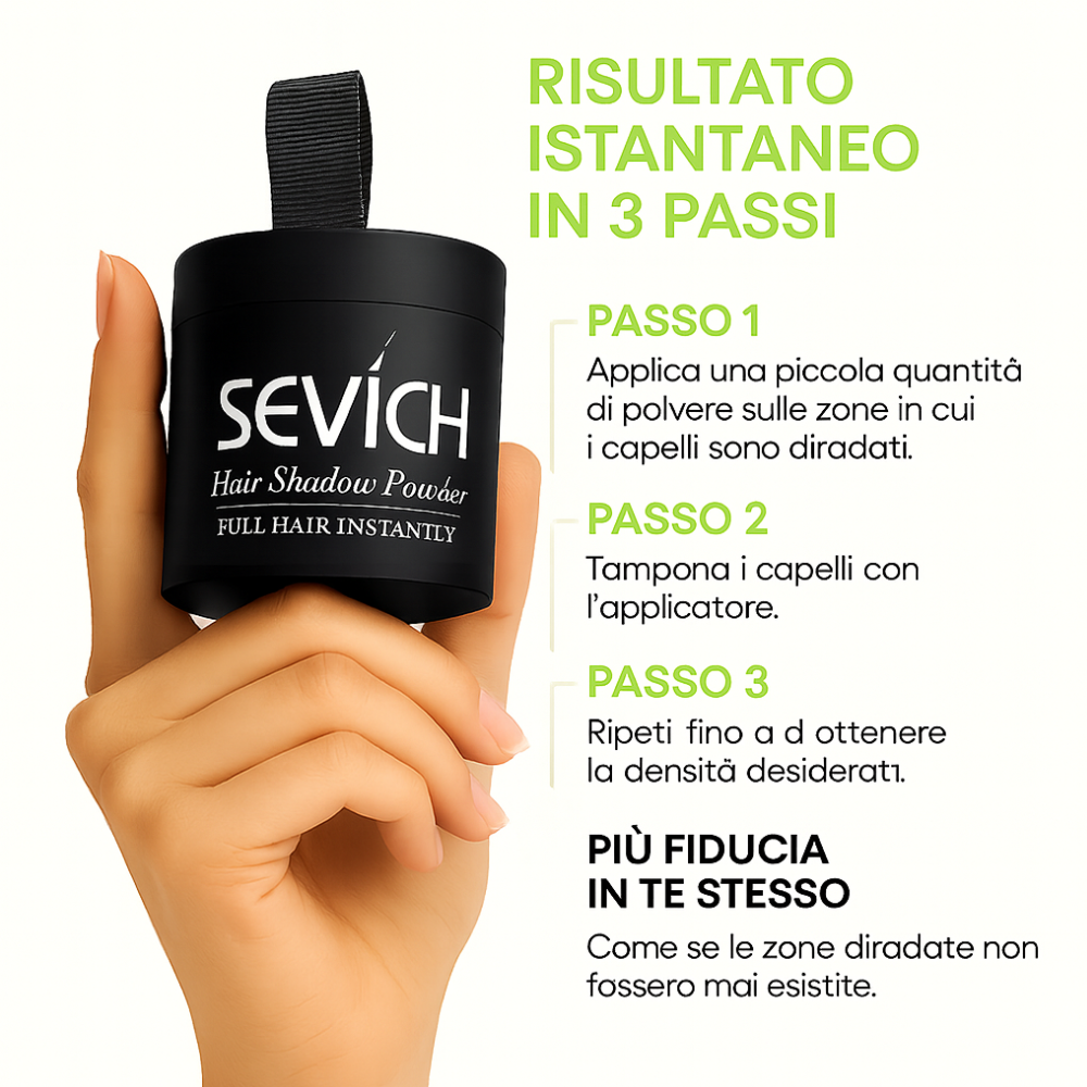 Polvere camuffante per capelli