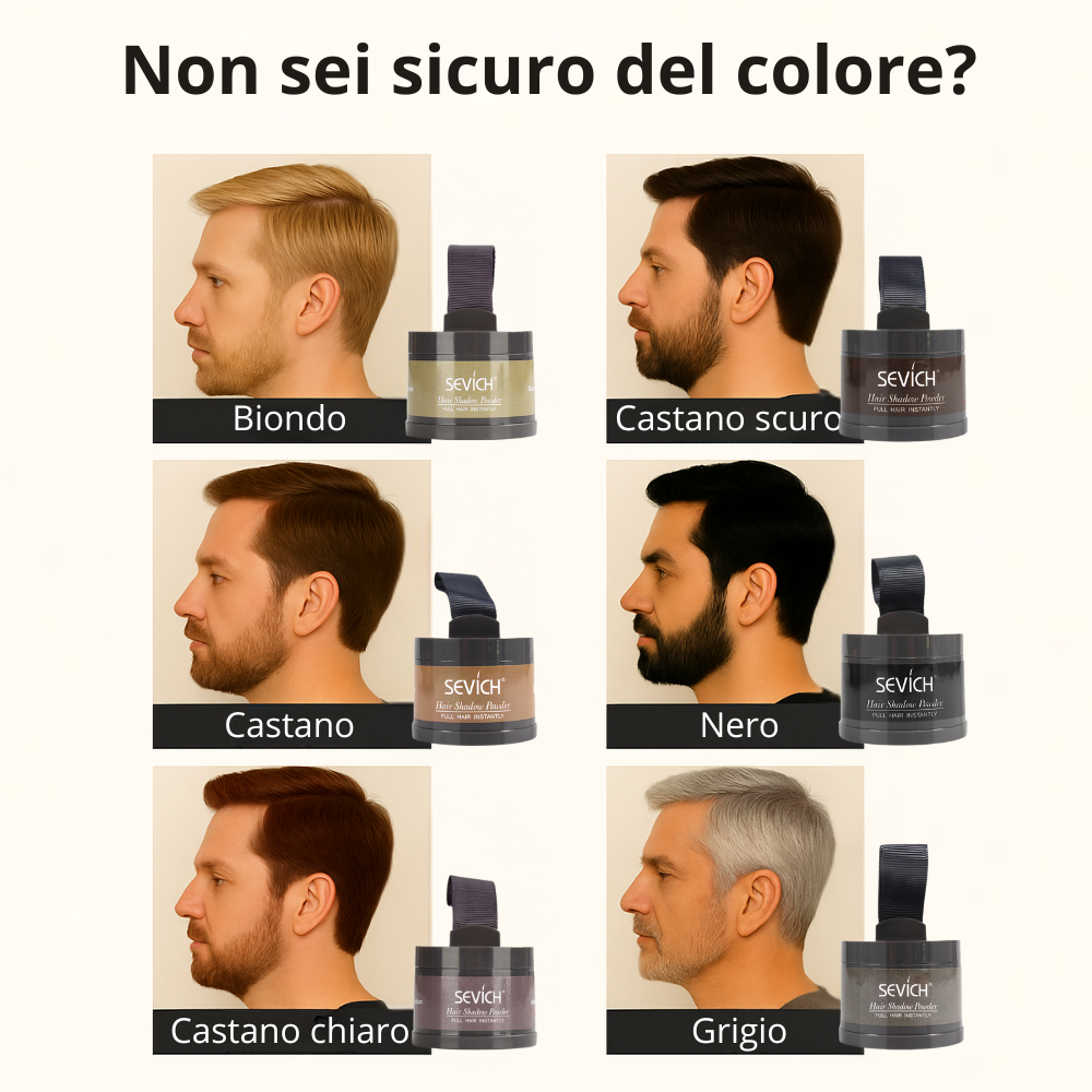 Polvere camuffante per capelli