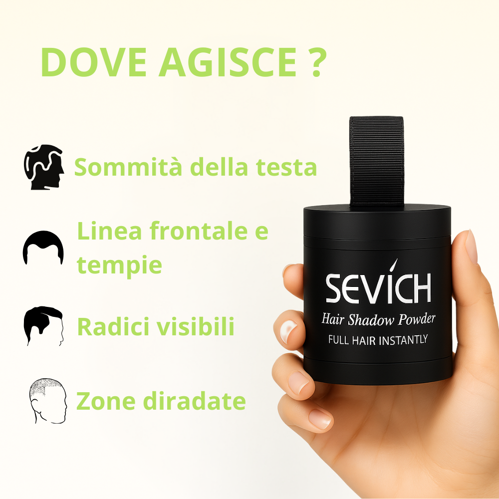 Polvere camuffante per capelli